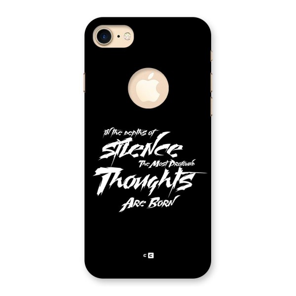 Silent Thoughts Back Case for iPhone 8 Logo Cut