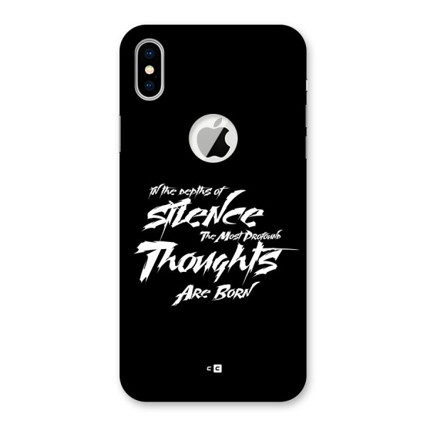 Silent Thoughts Back Case for iPhone XS Logo Cut