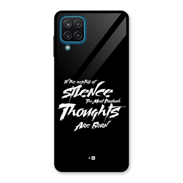 Silent Thoughts Glass Back Case for Galaxy A12