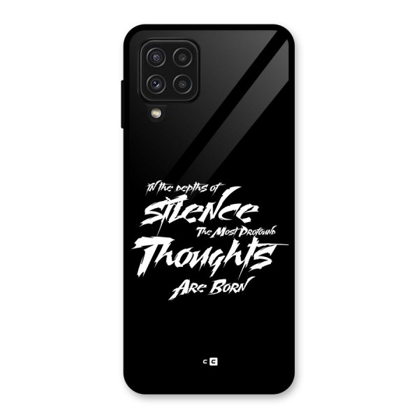 Silent Thoughts Glass Back Case for Galaxy A22 4G