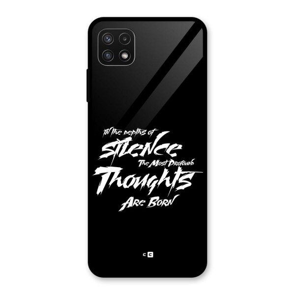 Silent Thoughts Glass Back Case for Galaxy A22 5G