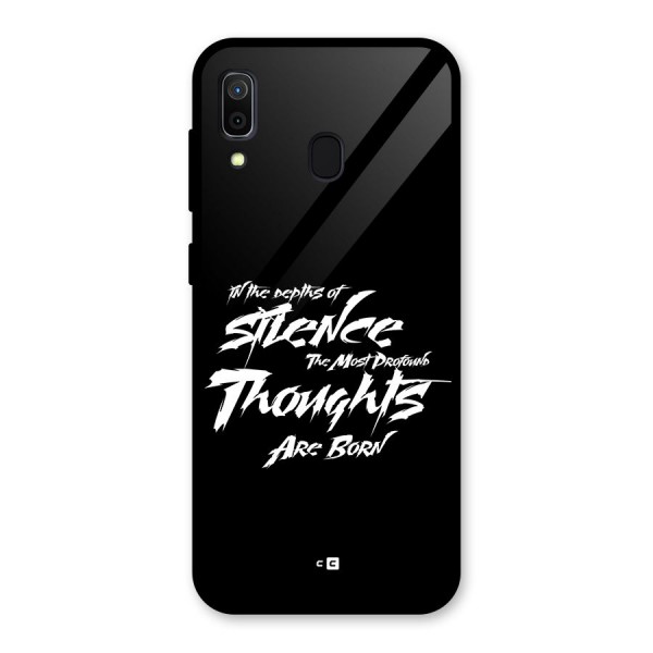 Silent Thoughts Glass Back Case for Galaxy A30