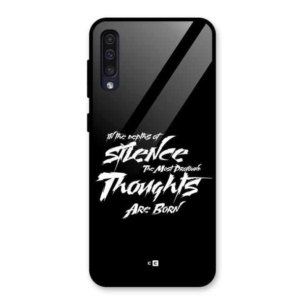 Silent Thoughts Glass Back Case for Galaxy A50