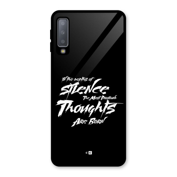 Silent Thoughts Glass Back Case for Galaxy A7 (2018)