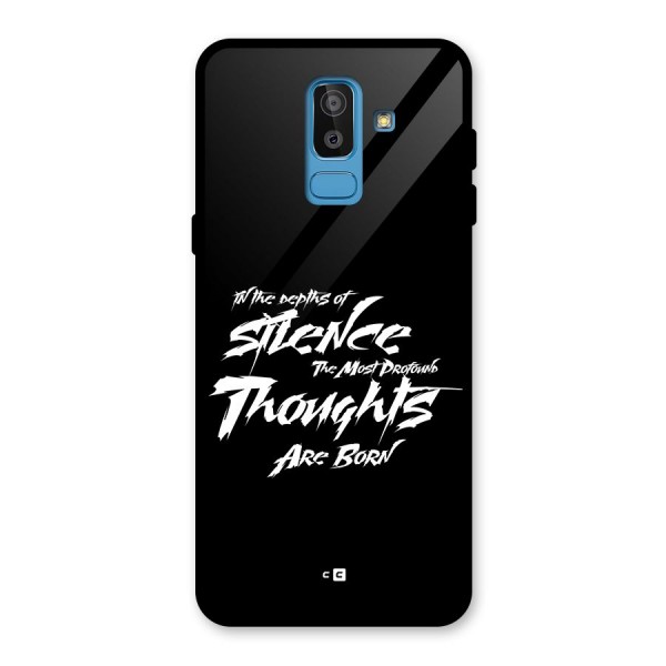 Silent Thoughts Glass Back Case for Galaxy J8