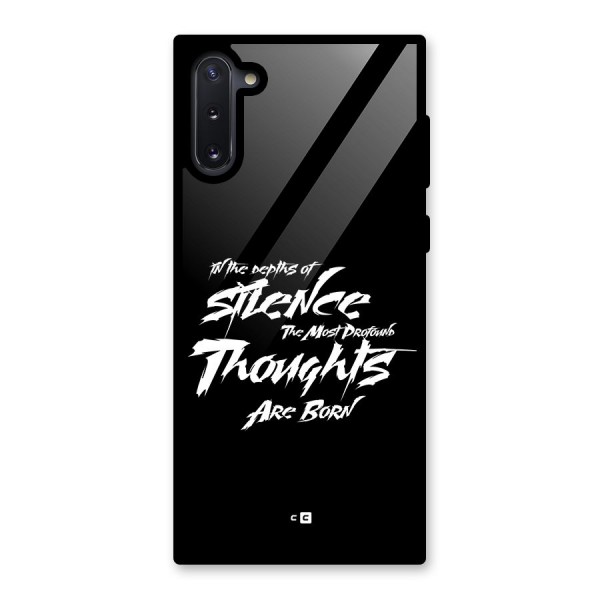 Silent Thoughts Glass Back Case for Galaxy Note 10