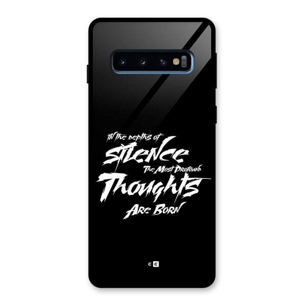 Silent Thoughts Glass Back Case for Galaxy S10