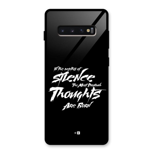 Silent Thoughts Glass Back Case for Galaxy S10 Plus