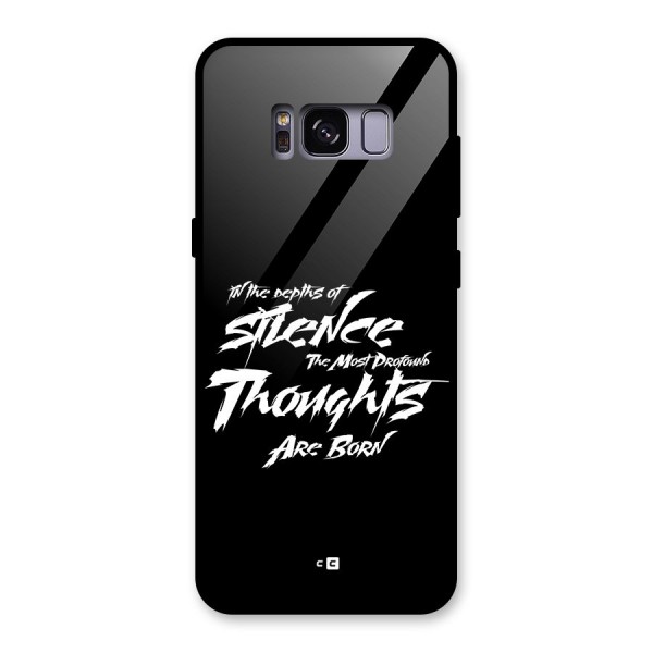 Silent Thoughts Glass Back Case for Galaxy S8