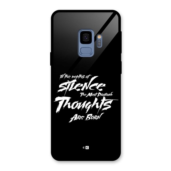 Silent Thoughts Glass Back Case for Galaxy S9