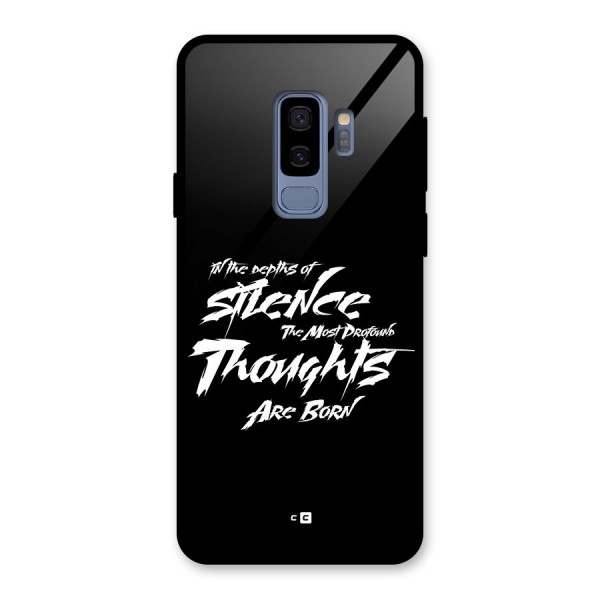 Silent Thoughts Glass Back Case for Galaxy S9 Plus