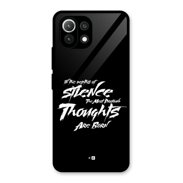 Silent Thoughts Glass Back Case for Mi 11 Lite