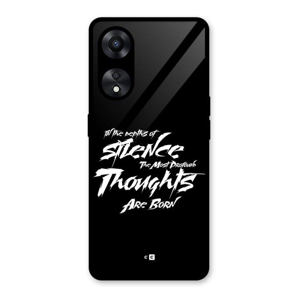 Silent Thoughts Glass Back Case for Oppo A78