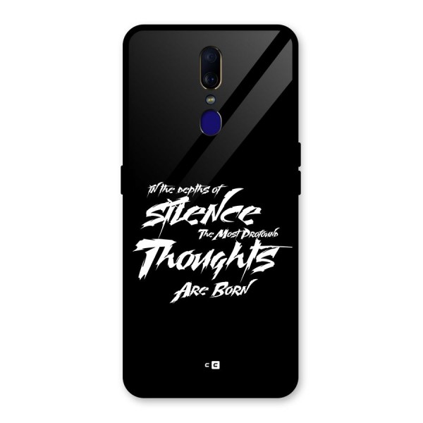 Silent Thoughts Glass Back Case for Oppo F11