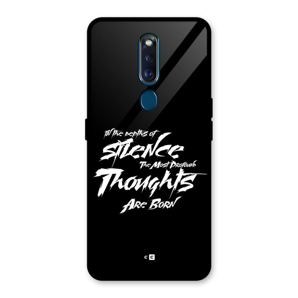 Silent Thoughts Glass Back Case for Oppo F11 Pro