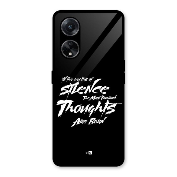 Silent Thoughts Glass Back Case for Oppo F23