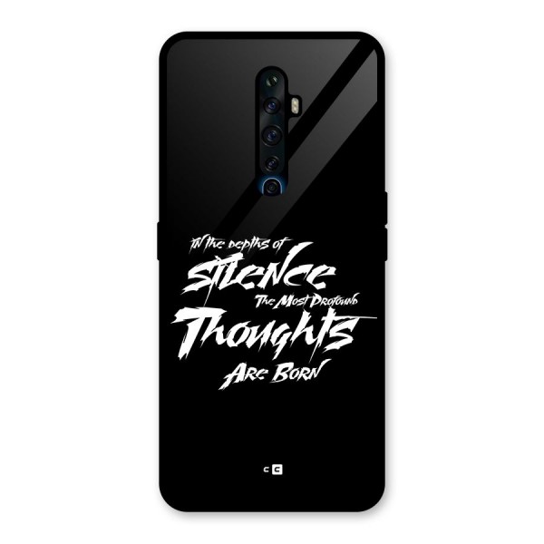 Silent Thoughts Glass Back Case for Oppo Reno2 F