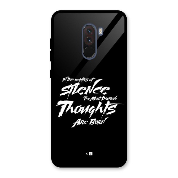 Silent Thoughts Glass Back Case for Poco F1