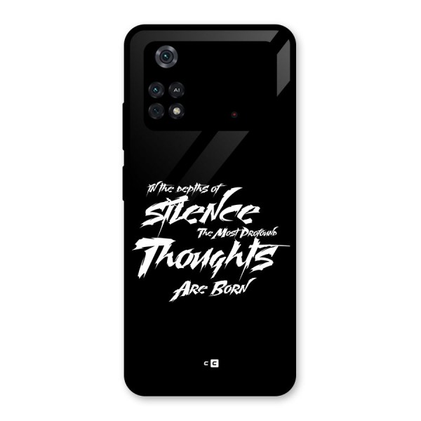 Silent Thoughts Glass Back Case for Poco M4 Pro 4G