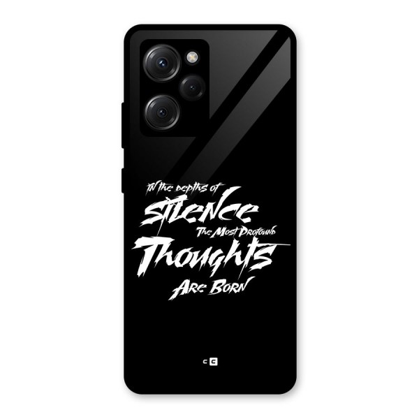 Silent Thoughts Glass Back Case for Poco X5 Pro