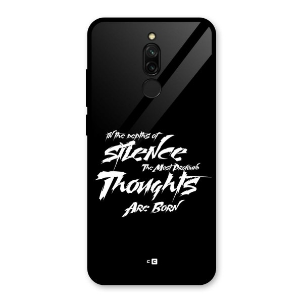 Silent Thoughts Glass Back Case for Redmi 8