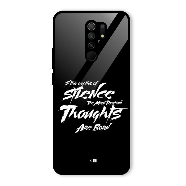 Silent Thoughts Glass Back Case for Redmi 9 Prime