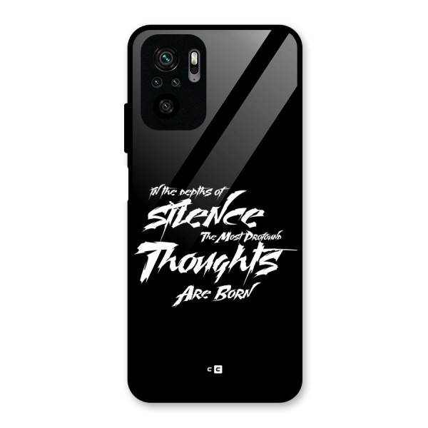 Silent Thoughts Glass Back Case for Redmi Note 10