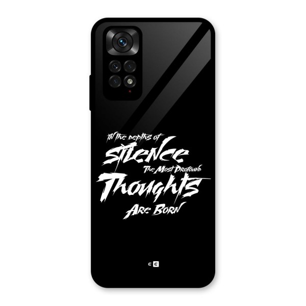 Silent Thoughts Glass Back Case for Redmi Note 11