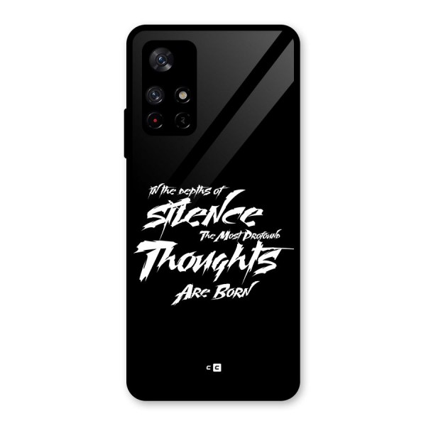 Silent Thoughts Glass Back Case for Redmi Note 11T 5G