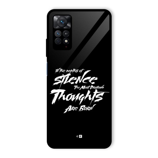 Silent Thoughts Glass Back Case for Redmi Note 11 Pro