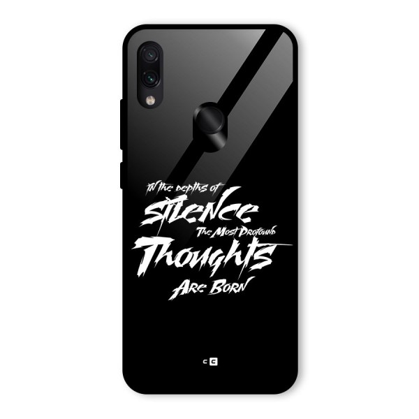 Silent Thoughts Glass Back Case for Redmi Note 7