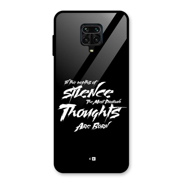 Silent Thoughts Glass Back Case for Redmi Note 9 Pro