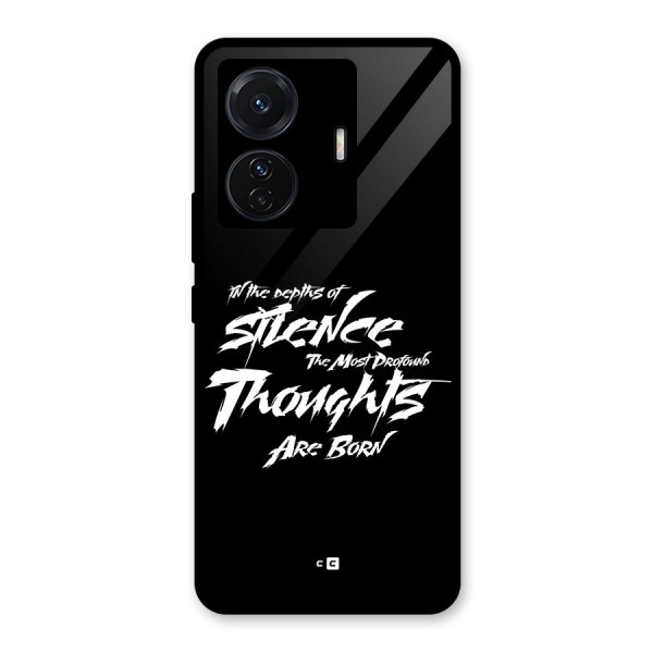 Silent Thoughts Glass Back Case for Vivo T1 Pro