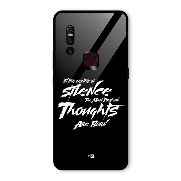 Silent Thoughts Glass Back Case for Vivo V15