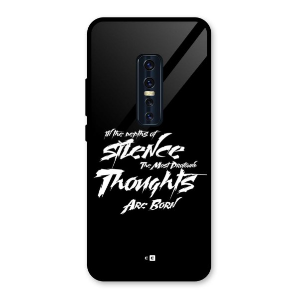 Silent Thoughts Glass Back Case for Vivo V17 Pro