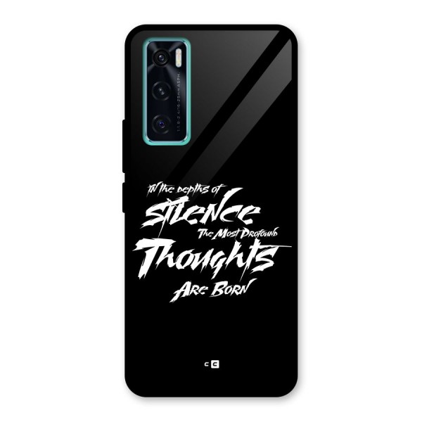 Silent Thoughts Glass Back Case for Vivo V20 SE