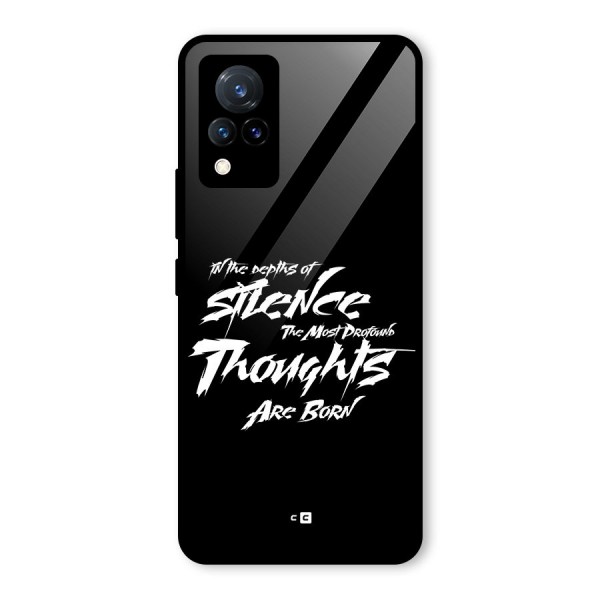 Silent Thoughts Glass Back Case for Vivo V21 5G