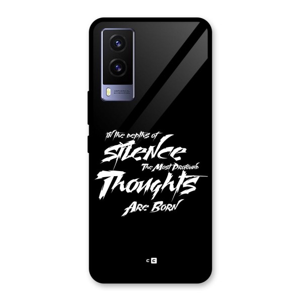 Silent Thoughts Glass Back Case for Vivo V21e 5G