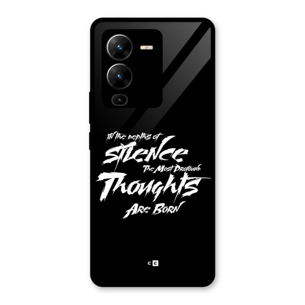 Silent Thoughts Glass Back Case for Vivo V25 Pro