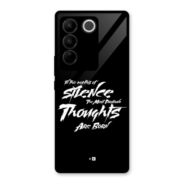 Silent Thoughts Glass Back Case for Vivo V27 Pro