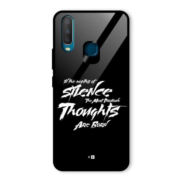 Silent Thoughts Glass Back Case for Vivo Y12