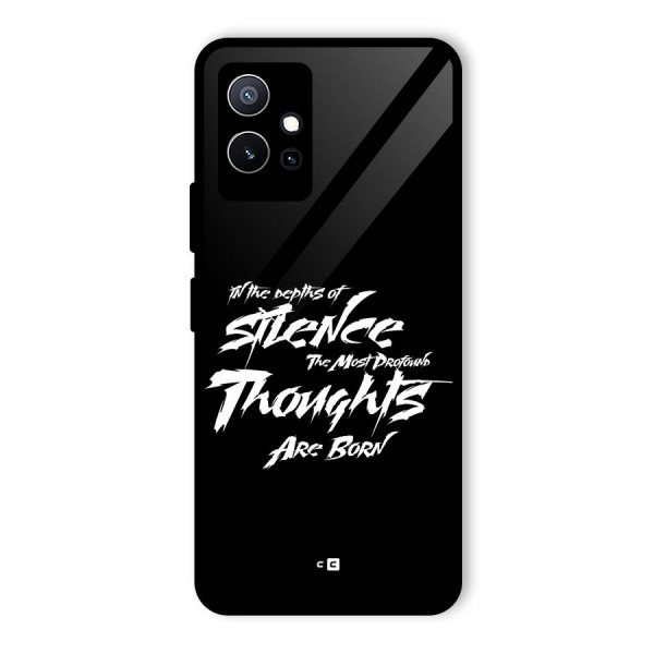 Silent Thoughts Glass Back Case for Vivo iQOO Z6