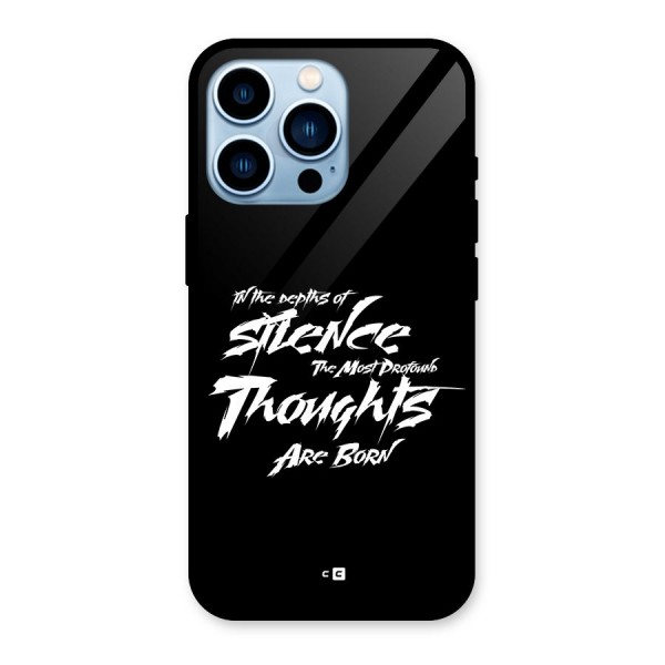 Silent Thoughts Glass Back Case for iPhone 13 Pro