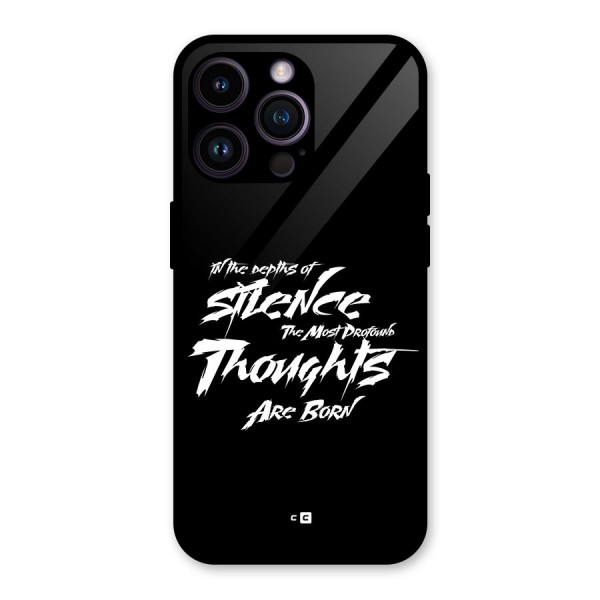 Silent Thoughts Glass Back Case for iPhone 14 Pro Max