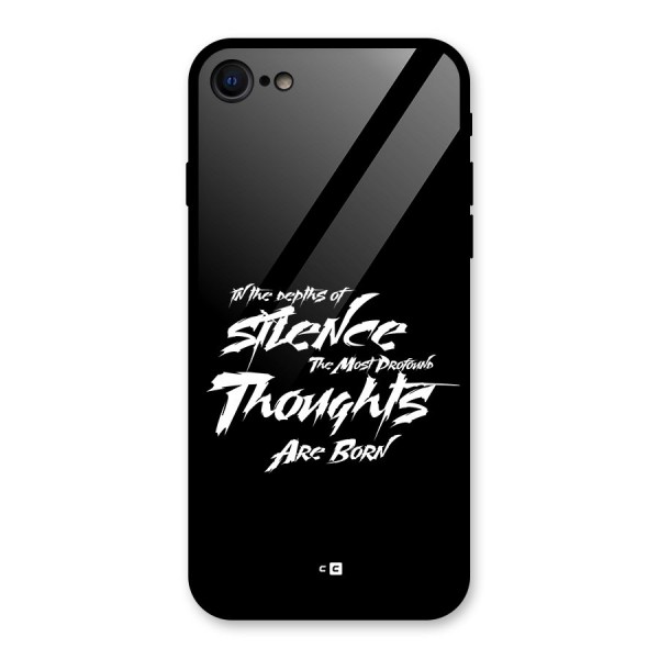 Silent Thoughts Glass Back Case for iPhone SE 2020