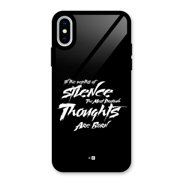 Silent Thoughts Glass Back Case for iPhone X