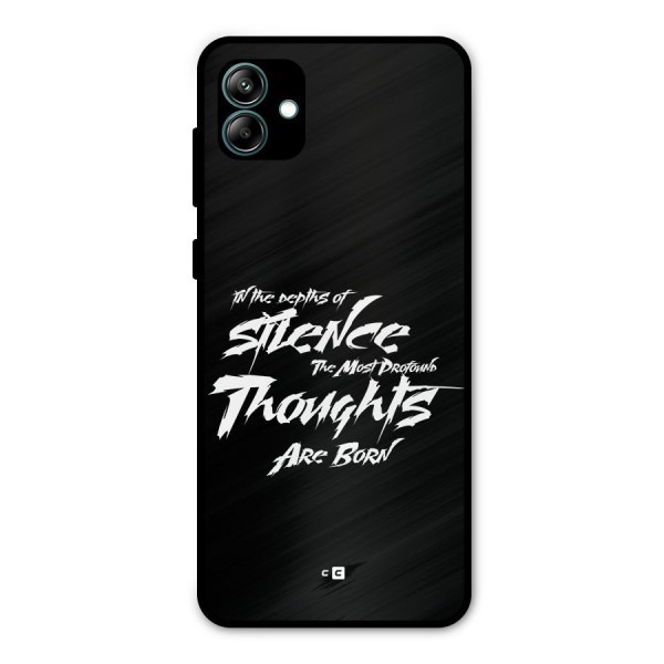 Silent Thoughts Metal Back Case for Galaxy A04