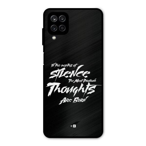 Silent Thoughts Metal Back Case for Galaxy A12