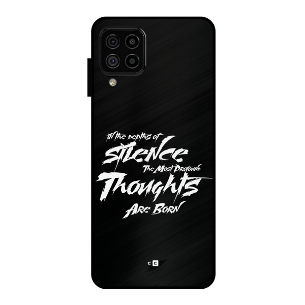 Silent Thoughts Metal Back Case for Galaxy A22 4G