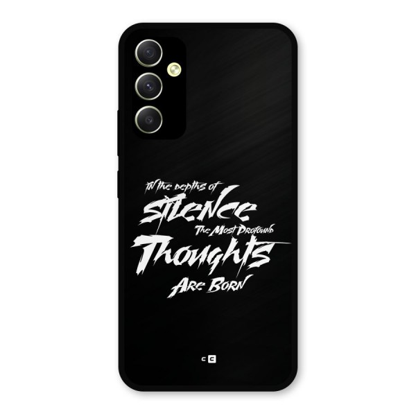 Silent Thoughts Metal Back Case for Galaxy A34